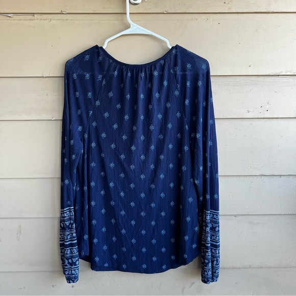 Lucky Brand Boho Long Sleeve Top - Size M - Peasant Casual Modest - Picture 6 of 6